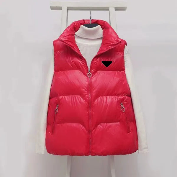 Womens Vests Puffy Jacket Sleeveless Woman Jackets Designer Coat Matte Slim Outwears Coats S-2XL