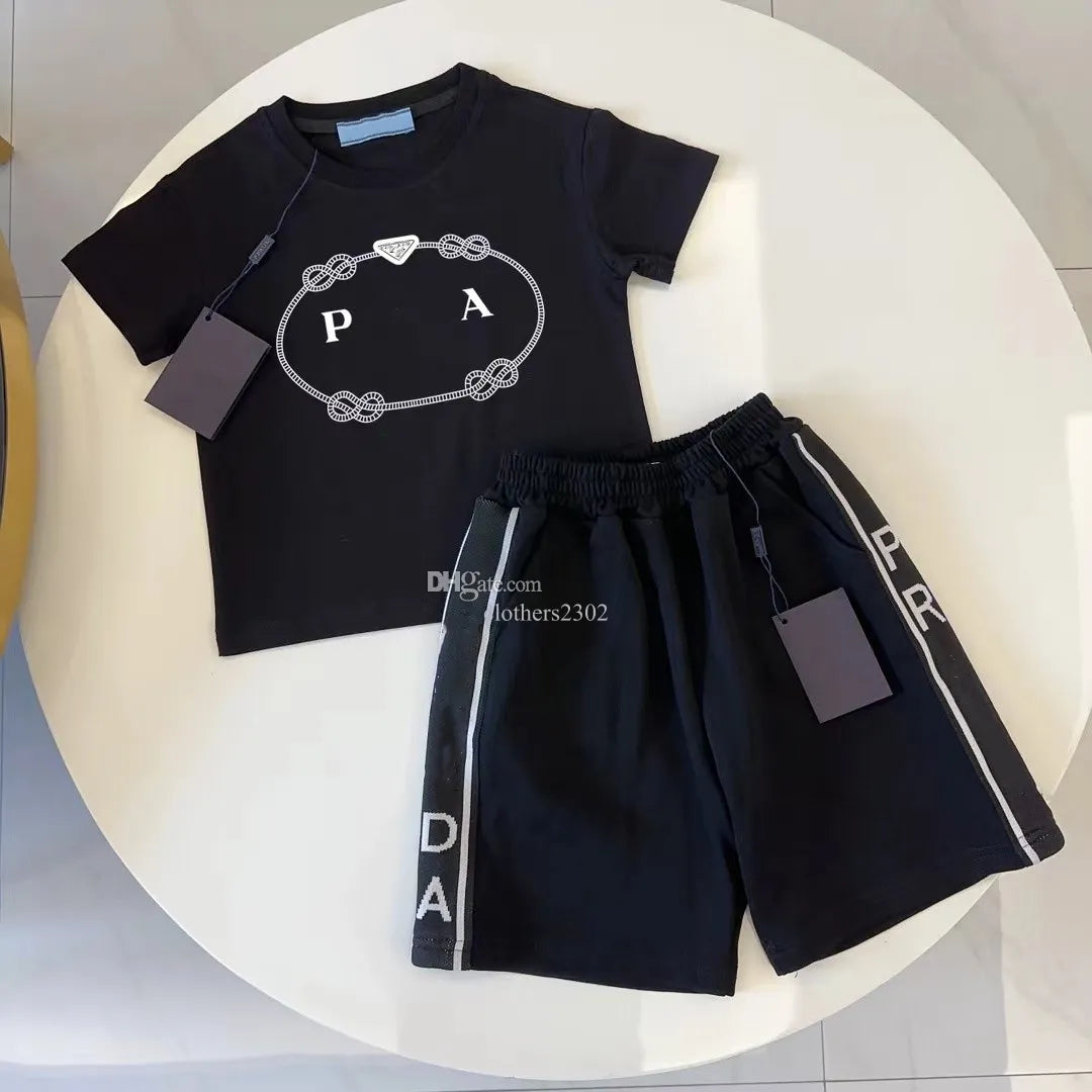 baby designer two piece sets kids designer clothes kid t shirt 1-14 age summer girls boy set Wednesday 100% cotton Comfortable breathable pullover child Short sleeve