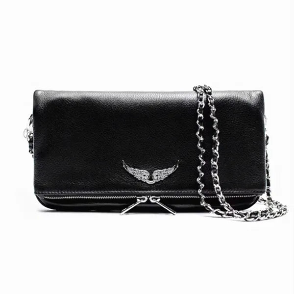 womens Zadig Voltaire Black bag tote handbag Shoulder bag Designer mans Genuine Leather mini Pochette Rock Swing Your Wings Luxury chain clutch hobo Cross body bags