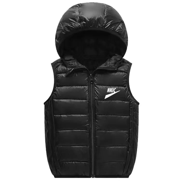 Autumn Winter New Fashion Hooded Kids Waistcoat Thick Vest Jackets For Boys Clothes Baby Girls Warm Coat Light Down Jacket