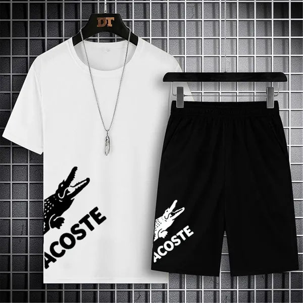 Fashion Summer Men's Tracksuits Short Sleeve Shorts Suit 2 Piece Set 2022 Classic Men's T-Shirt Beach Pants 2pcs Sports Casual Suits