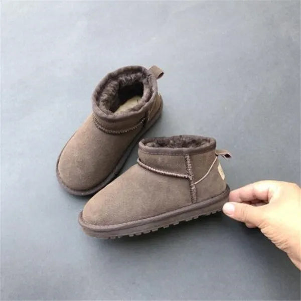 Brand Children Girls Mini snow boots Winter Warm Toddler WGG Boys Kids Children's Plush Warm Shoes size EU21-35