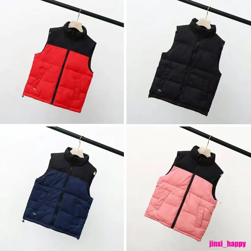 Boys Down Coat Vest Kids Luxury North Winter The Face Vests Bodywarmer waistcoats Face Jacket puffer Outdoor Warm sleeveless Feather Parka Outwear BLACK