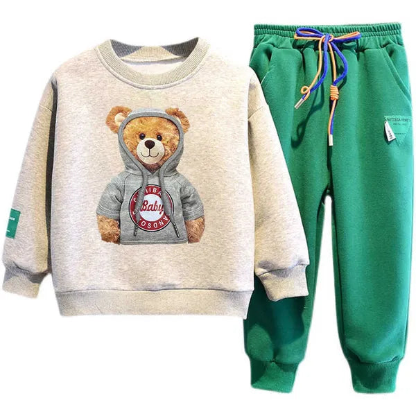 Baby Boys Girls Designer Clothing Kids Tracksuit Cartoon 3D Sweatshirt And Drawstring Sweatpant Sets Child Sweatsuit School Two Piece Set Jogging Suit Outfits