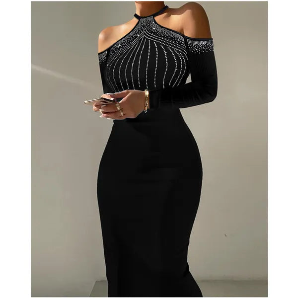 Casual Dresses Women Elegant Long Sleeve O Neck High Waist Corset Cocktail Dress Prom Gown Sexy Fashion Mesh Party Evening