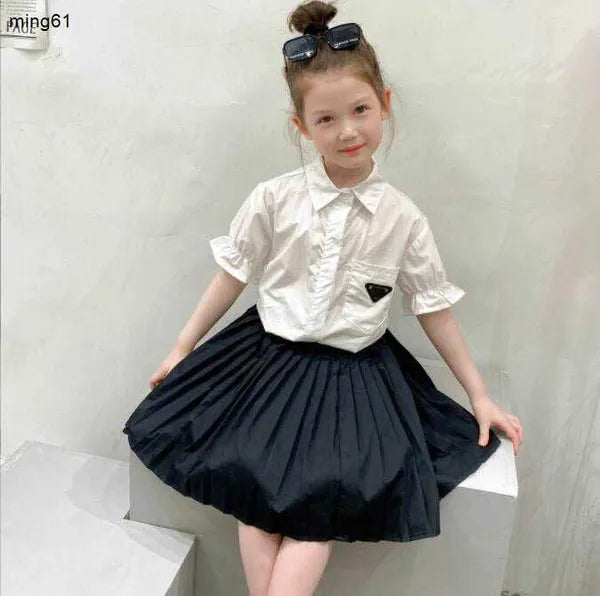 Brand Clothing Sets Baby Girls Designer Dress Suits Kids Clothing Sets Girls Skirt Childrens Clothes Sets Letter Clothing