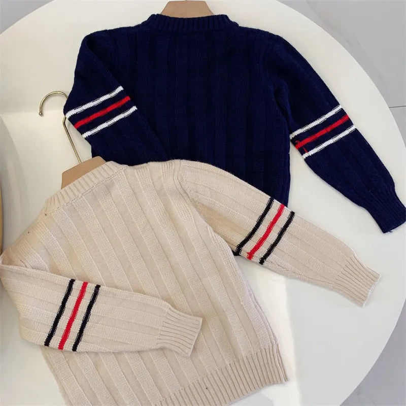 Baby Boys Designer Knitwear Tops Kids Classic Sweaters Autumn Winter Sweatshirts Childrens Sweater Jumper Clothing Unisex Clothes