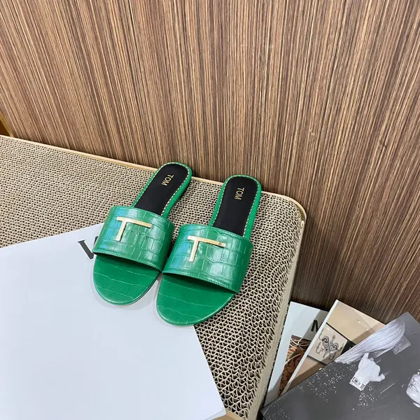 2024 New fashion Sandals Designer Women's tom black flip flop men ford miui Rubber Flat Sliders luxury sandale Hotel Mule Slide Summer mius loafer Beach Slipper