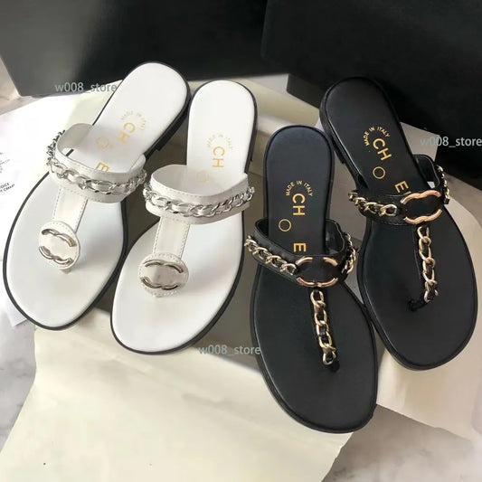 AAA Designer slides Women Flat Sandals Mule Shoe dermis Luxury Brands Shoes Woman Ladies Summer Flip Flops Slippers Channel Miller