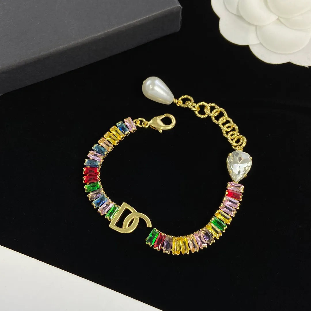 Bracelet Designer 2024 new colorful D Bracelet G bracelet containing diamond and pearl jewelry gifts