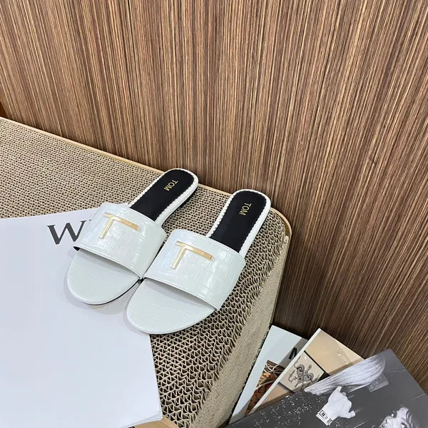 2024 New fashion Sandals Designer Women's tom black flip flop men ford miui Rubber Flat Sliders luxury sandale Hotel Mule Slide Summer mius loafer Beach Slipper