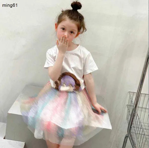 Brand Clothing Sets Baby Girls Designer Dress Suits Kids Clothing Sets Girls Skirt Childrens Clothes Sets Letter Clothing