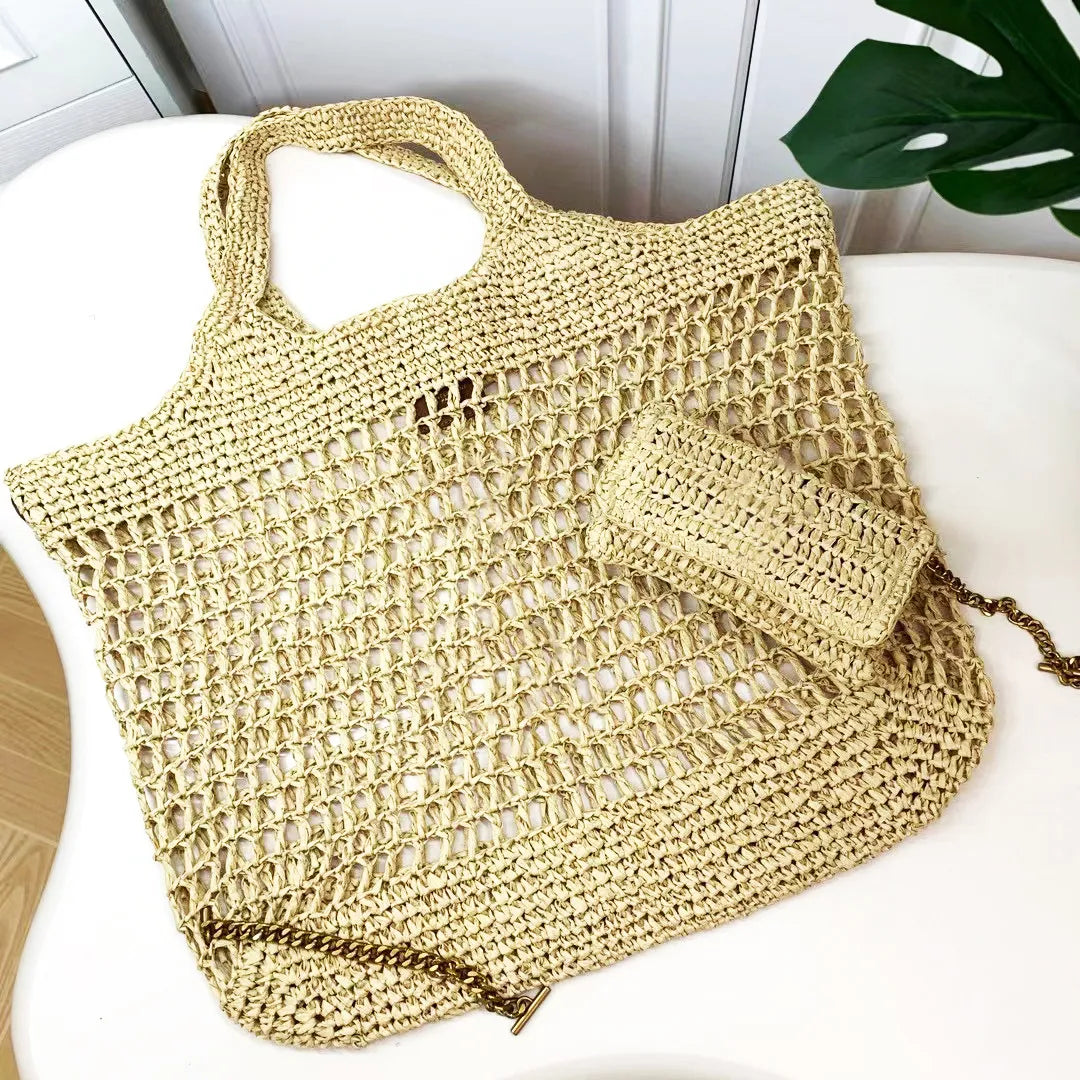 Beach Bag Designer Woven Bag Lafiteegrasss Womens Handbags Luxury Purses Designer Woman Handbag Bags Designer Large Capacity Seaside Vacation Bag