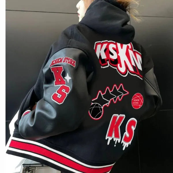 2024 New Men's Jacket Men's Spring and Autumn Baseball Uniform Y2K Retro Fashion Trend Women's Leather Jacket Heavy Embroidery White Short Jacket ins 230615