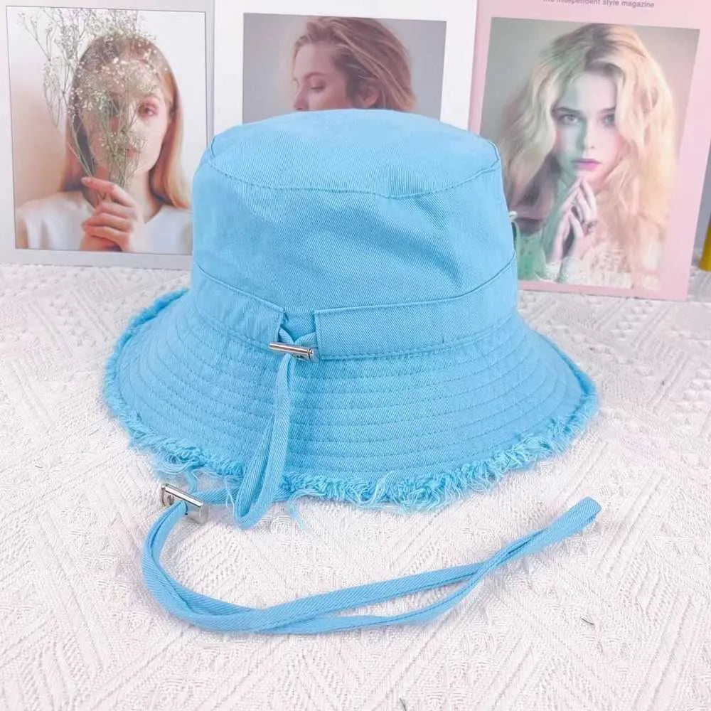 Casquette Bucket Hat For Women Bob Wide Brim Hats Frayed Cap Designer Sun Prevent Bonnet Snapbacks Outdoor Fishing Dress Beanies 66