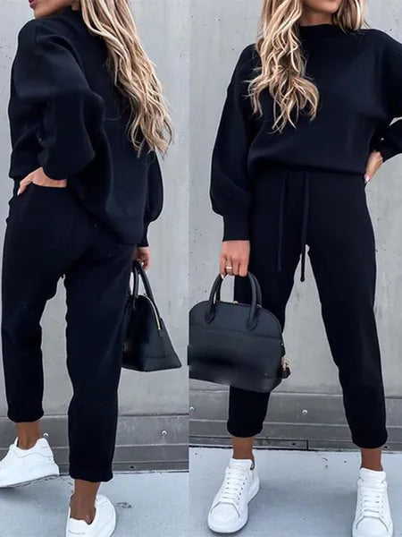 Women's Two Piece Pants Winter Tracksuit Pieces Sets Y2k Pullover Sweatshirt And Sweatpants Female Sportswear Jogging Femme Sweat Suits Women 230203