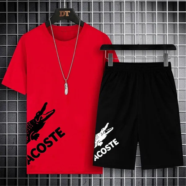 Fashion Summer Men's Tracksuits Short Sleeve Shorts Suit 2 Piece Set 2022 Classic Men's T-Shirt Beach Pants 2pcs Sports Casual Suits