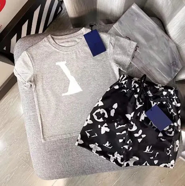 boys clothes Designer Kids Clothing Sets Classic Brand Baby Girls Clothes Suits Fashion Letter Skirt Dress Suit Childrens Clothes 2 Colors High Quality AAA