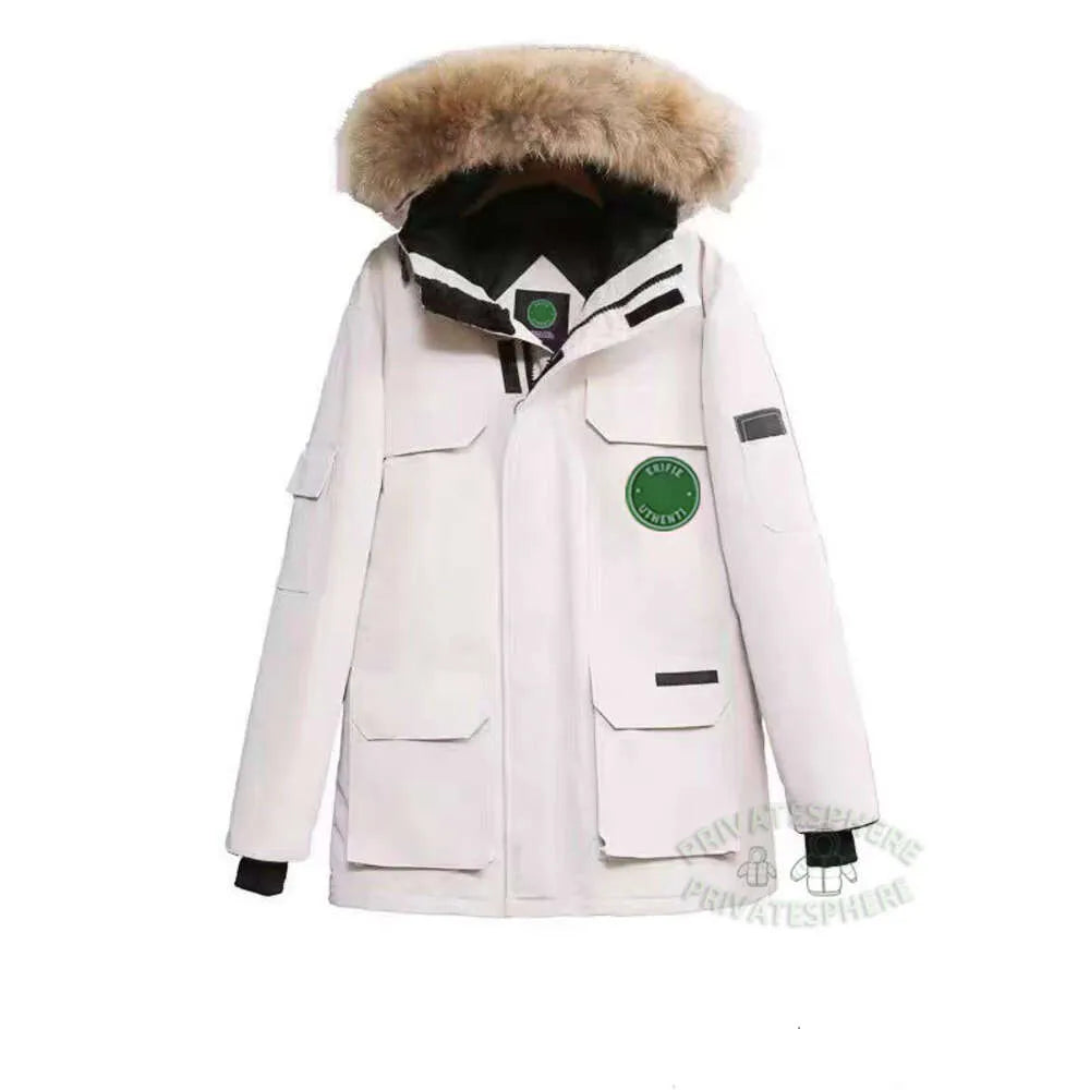 Canada Puffer Jackets Men Designer Real Coyote Fur Outdoor Wyndham Windbreaker Jassen Outerwear Hooded Fourrure Manteau Down Jacket Coat Hiver Parka Doudoune 10AA