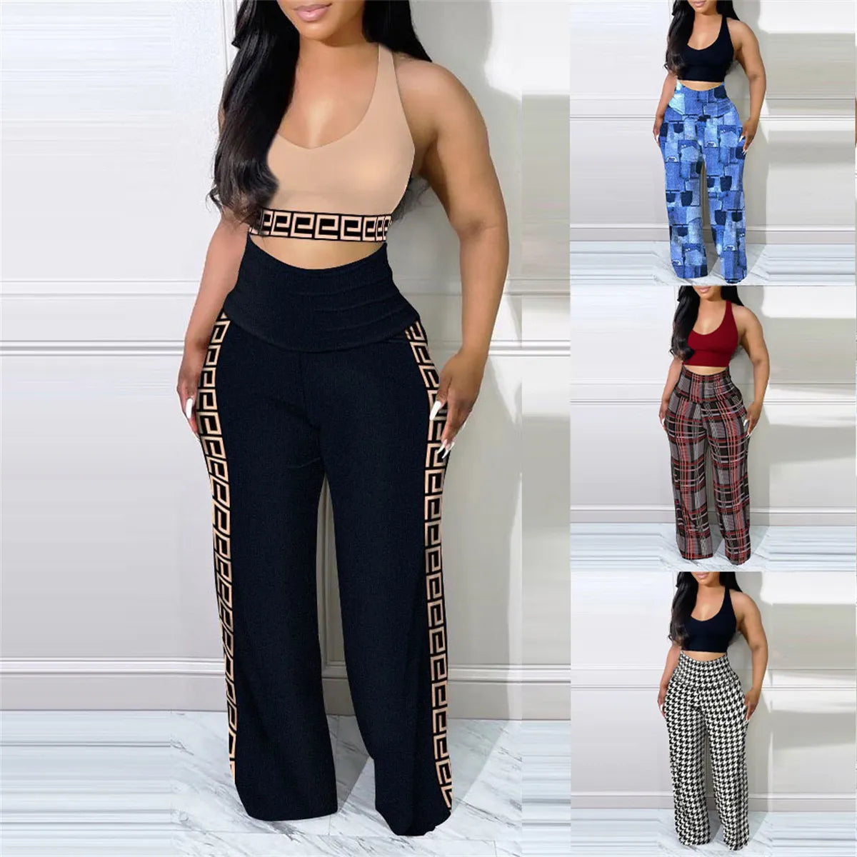 Women's Tracksuits Sports Tops and Pants Set Woman 2 Pieces Letter Pattern Two Peice Matching Sets Sexy Party Night Birthday Outfits Festival Clothing