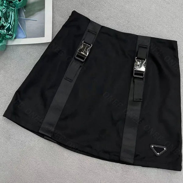 Women's Black Half Skirt Mini Skirt Designer Street Fashion Sexy Short Skirt