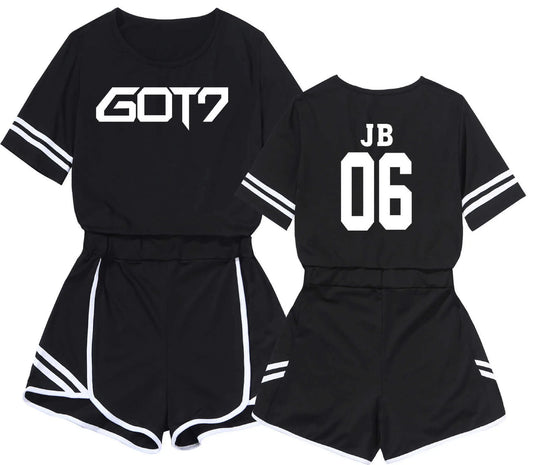 2023 Two Piece Set Women Straykids Pity Twinset Motion Suit Suit-dress Leisure Time Self-cultivation Short Skirt Stray Kids 0214