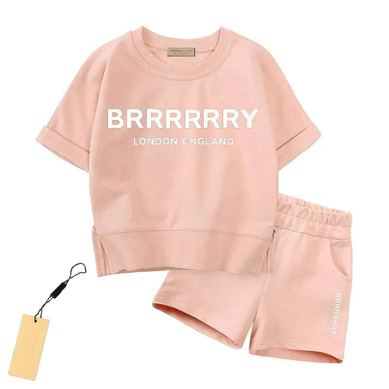 7 styles Luxury Logo Clothing Sets Kids Clothes Suits Girl Boy Clothing Summer Infantis Baby sets Designer chlidren sport suits