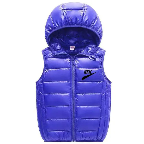 Autumn Winter New Fashion Hooded Kids Waistcoat Thick Vest Jackets For Boys Clothes Baby Girls Warm Coat Light Down Jacket