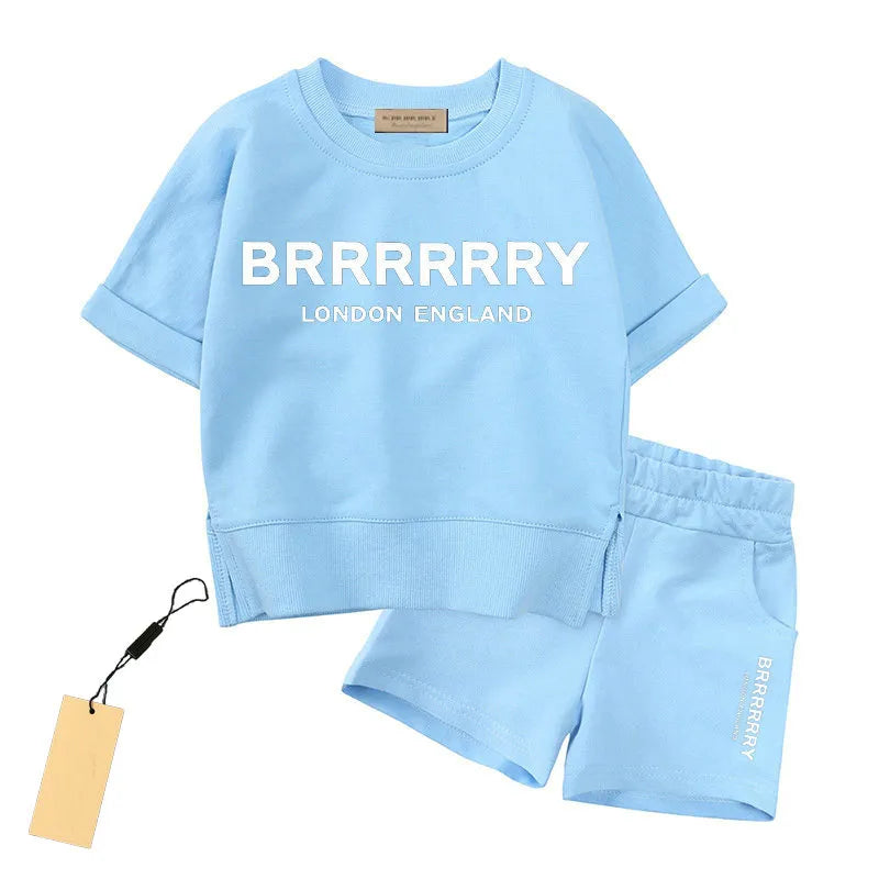 7 styles Luxury Logo Clothing Sets Kids Clothes Suits Girl Boy Clothing Summer Infantis Baby sets Designer chlidren sport suits