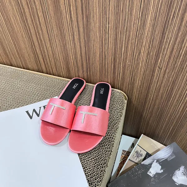 2024 New fashion Sandals Designer Women's tom black flip flop men ford miui Rubber Flat Sliders luxury sandale Hotel Mule Slide Summer mius loafer Beach Slipper