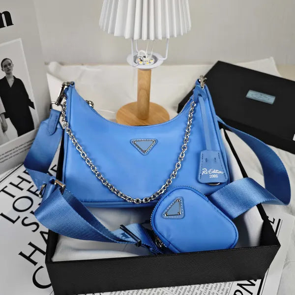 Designer Bag 2005 hobo 3 Pieces Bags Crossbody Purses Sale Luxurys Shoulder Bag Handbag Women's Lady High Quality Chain Canvas Fashion Wallet Bag 5A