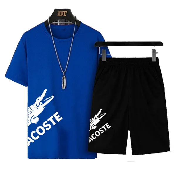 Fashion Summer Men's Tracksuits Short Sleeve Shorts Suit 2 Piece Set 2022 Classic Men's T-Shirt Beach Pants 2pcs Sports Casual Suits