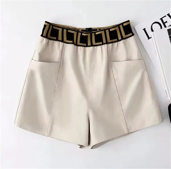 Fashion Casual PU leather Dresses Spring Summer Shorts Sexy Short Skirts Womens Elegant one-piece Set Female Women's Sexy Club Party Skirt Female