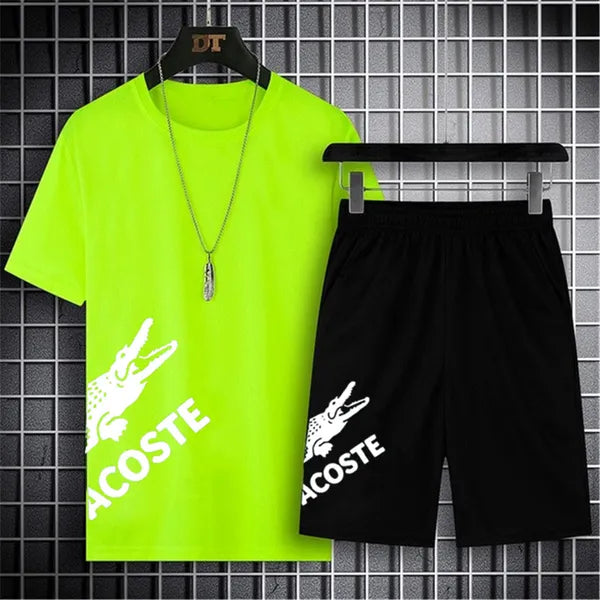 Fashion Summer Men's Tracksuits Short Sleeve Shorts Suit 2 Piece Set 2022 Classic Men's T-Shirt Beach Pants 2pcs Sports Casual Suits