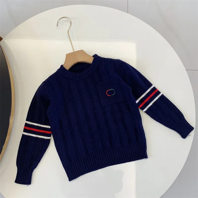 Baby Boys Designer Knitwear Tops Kids Classic Sweaters Autumn Winter Sweatshirts Childrens Sweater Jumper Clothing Unisex Clothes