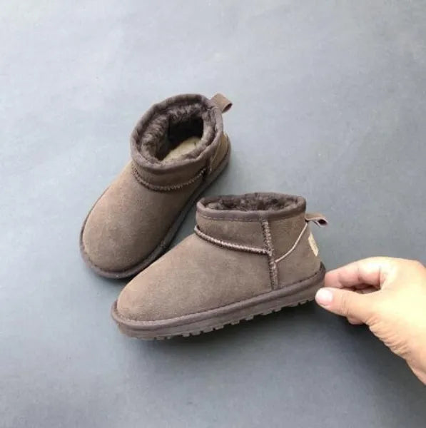 Brand Children Girls Mini snow boots Winter Warm Toddler WGG Boys Kids Children's Plush Warm Shoes size EU21-35