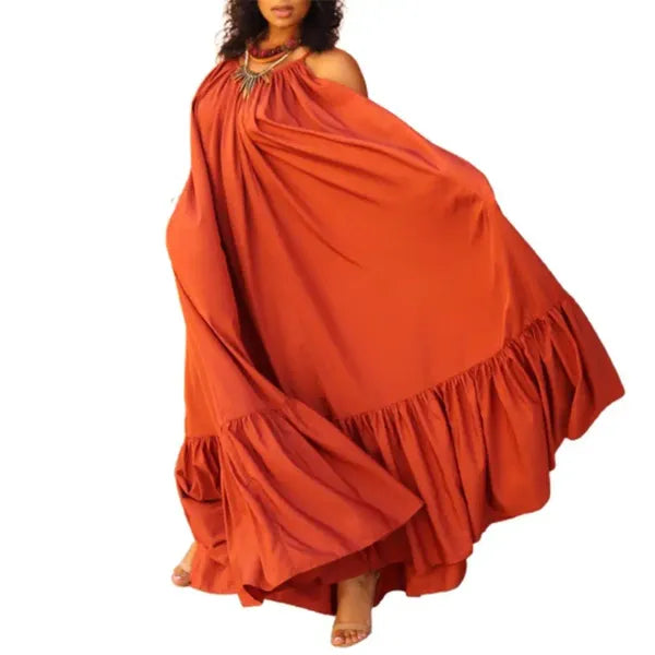 Casual Dresses Long Dress Loose Sweet Skin-friendly Oversized Fashion Strap Pocket Maxi Robe Female For Holiday