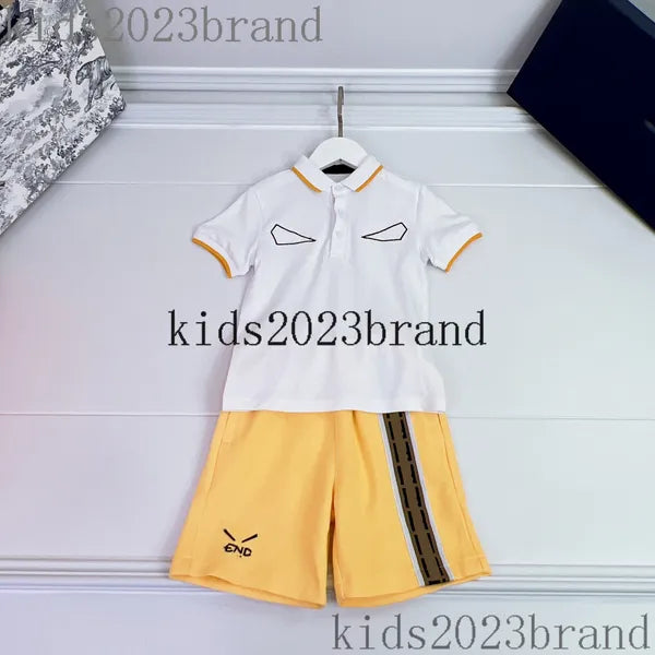 2023ss girls dress sets high end embroidery t shirts with long pleated skirts two pieces sets brand designer kids cotton t shirts white color mesh skirts flower print