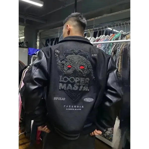 2024 New Men's Jacket Men's Spring and Autumn Baseball Uniform Y2K Retro Fashion Trend Women's Leather Jacket Heavy Embroidery White Short Jacket ins 230615