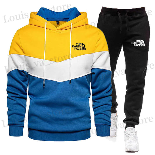 2023 New Men Hoodies Sweatshirt+Sweatpants Suit Autumn Winter Brand Sportswear Sets Tracksuit Men's Pullover Jacket Set T230821