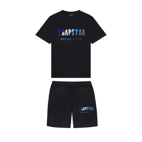 Men's T-Shirts 2023 New Summer TRAPSTAR Printed Cotton TShirt Men Beach Shorts Sets Streetwear Tracksuit Men's Sportswear Z0221