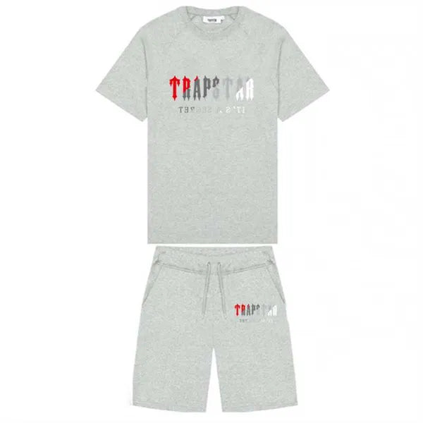 Men's T-Shirts 2023 New Summer TRAPSTAR Printed Cotton TShirt Men Beach Shorts Sets Streetwear Tracksuit Men's Sportswear Z0221