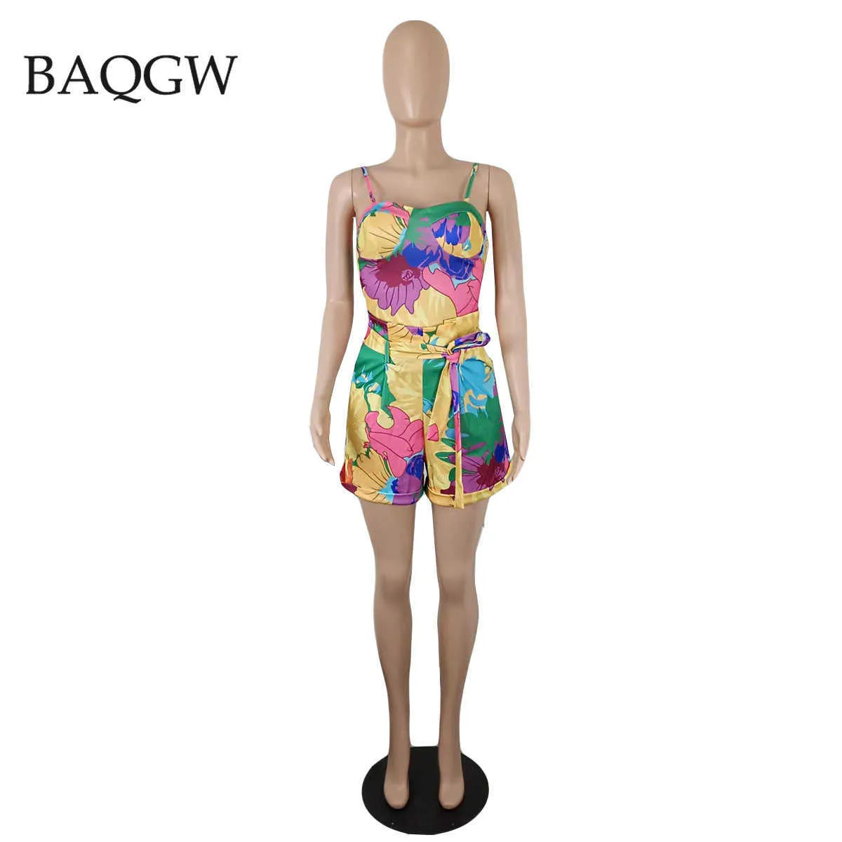 Women's Tracksuits Floral Print Vacation Women Set Summer Spaghetti Strap Crop Top and Flare Shorts Suit Beachwear Tracksuit Two Piece Set Outfits P230419