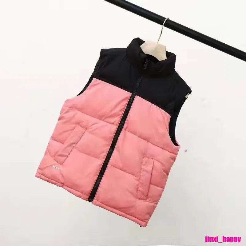 Boys Down Coat Vest Kids Luxury North Winter The Face Vests Bodywarmer waistcoats Face Jacket puffer Outdoor Warm sleeveless Feather Parka Outwear BLACK