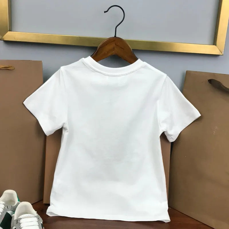 B Designer T-shirts for Kids Girl Boy Pure Cotton Shirts Children Luxury Summer Tees Baby Summer Outwears Clothes Children Short Sleeve Kalekids CXD240142-6