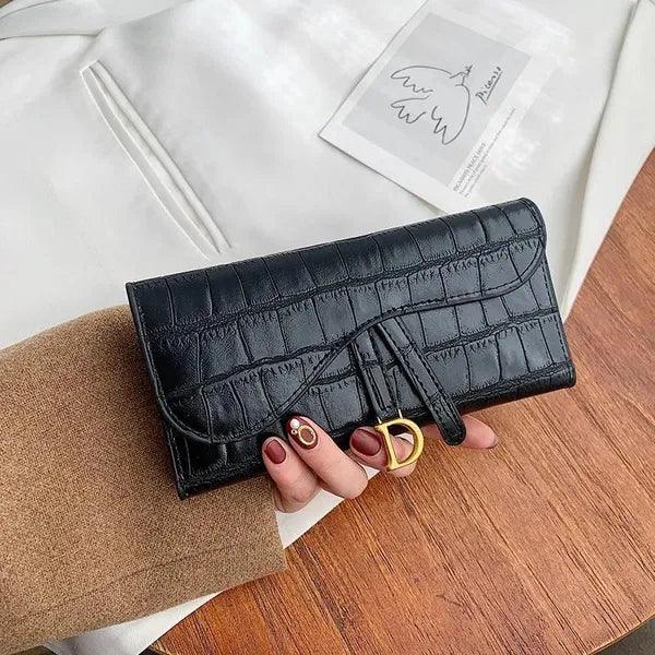 Wallets Women Purses Luxury Designer Handbags Crocodile PU Leather Female Clutch Bag Holder Money Clip Ladies Trifold Wallet