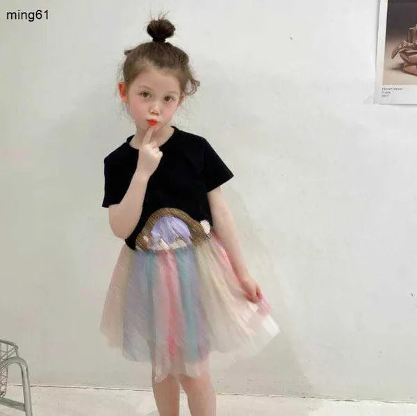 Brand Clothing Sets Baby Girls Designer Dress Suits Kids Clothing Sets Girls Skirt Childrens Clothes Sets Letter Clothing