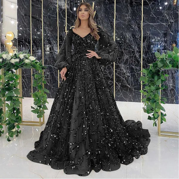 Basic Casual Dresses Elegant Women Evening Dress Sequin Shiny Sexy Lady Party Dresses for Special Occasion Luxry Wedding Female Prom Vestido 240217