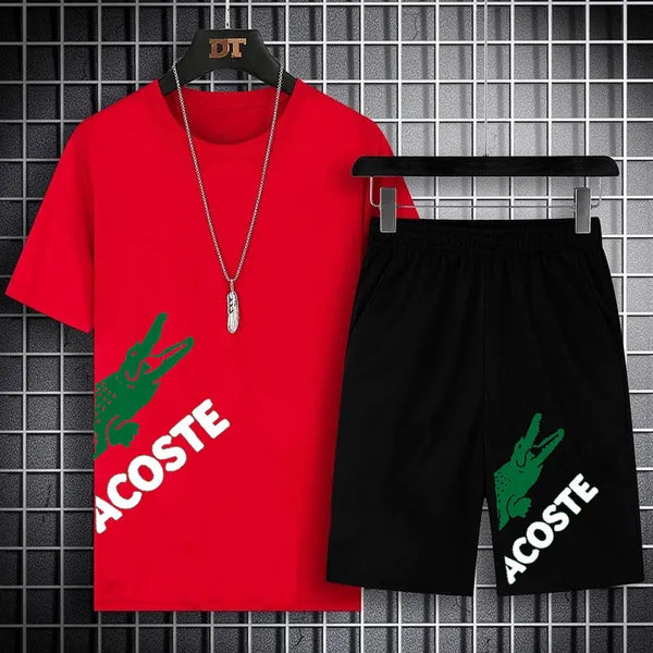 Fashion Summer Men's Tracksuits Short Sleeve Shorts Suit 2 Piece Set 2022 Classic Men's T-Shirt Beach Pants 2pcs Sports Casual Suits