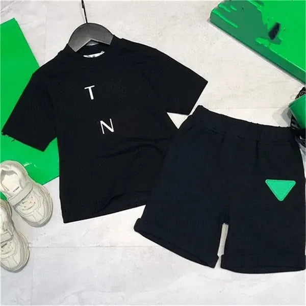 boys clothes Designer Kids Clothing Sets Classic Brand Baby Girls Clothes Suits Fashion Letter Skirt Dress Suit Childrens Clothes 2 Colors High Quality B03